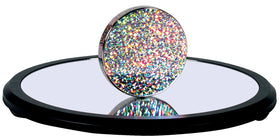 Toysmith Euler’s Disk 9-inch concave mirror enhances reflections and motion.