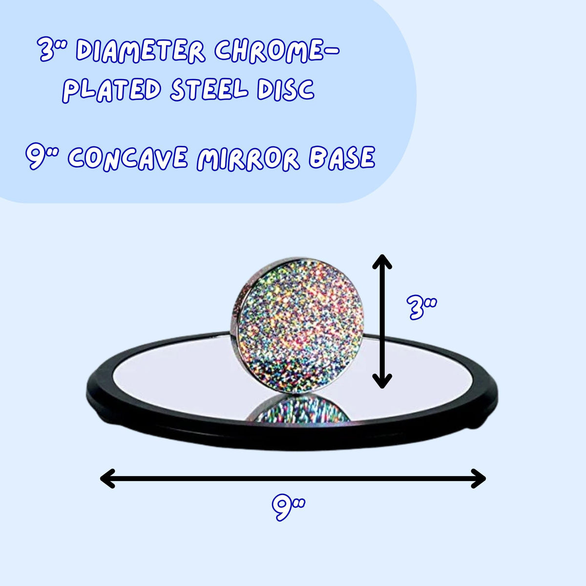 Toysmith Euler’s Disk six spinning disks for kinetic demonstrations.
