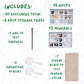 Toysmith hardness testing tools used to compare rocks accurately.