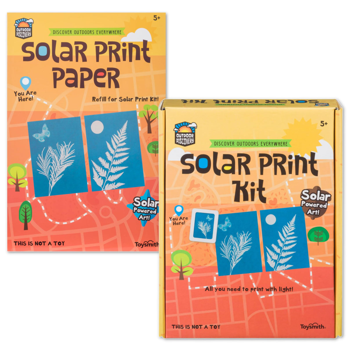 Toysmith Outdoor Discovery Solar Print Kit bundle contents for easy setup