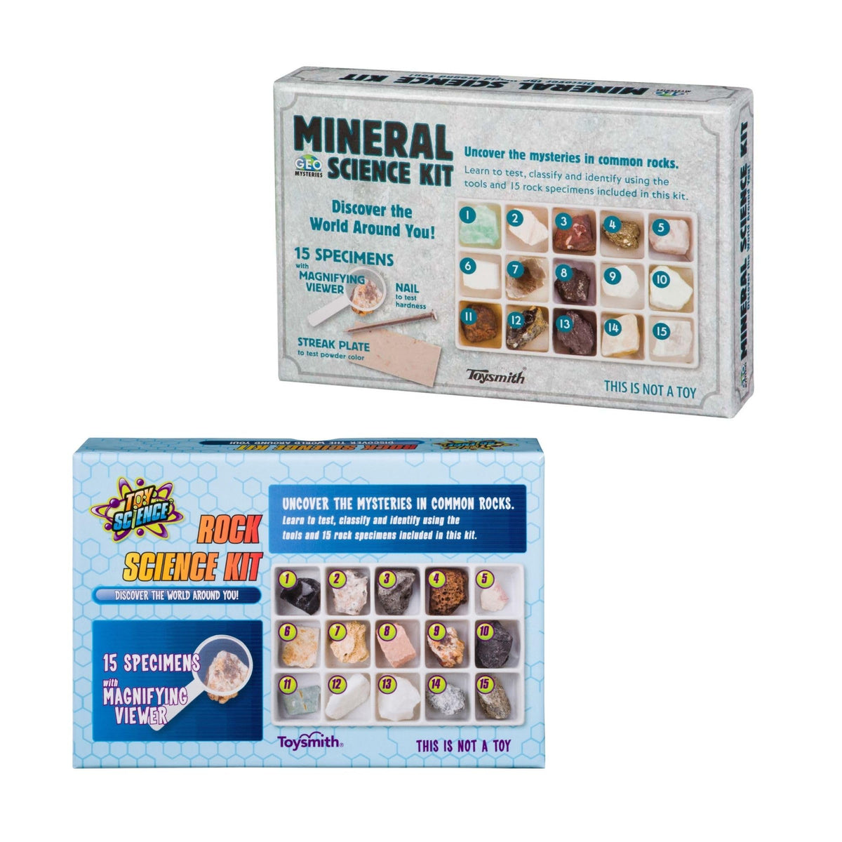 Toysmith rock and mineral kit with viewer for close-up exploration at home.