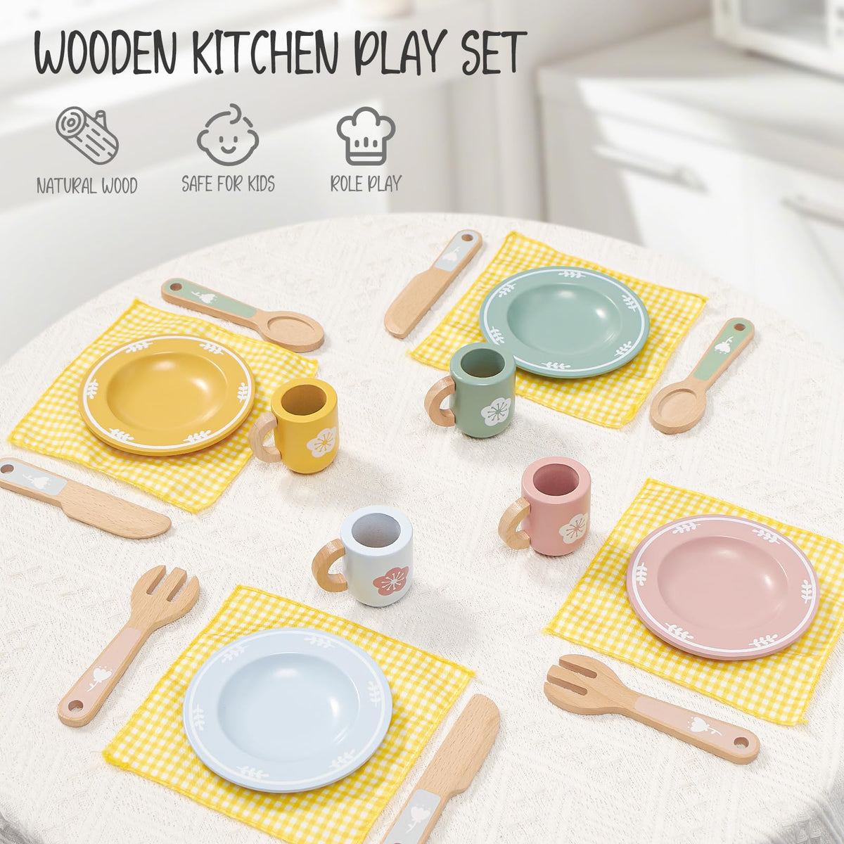 Toyssa colorful dishes teacups and spoons spark vibrant pretend dining
