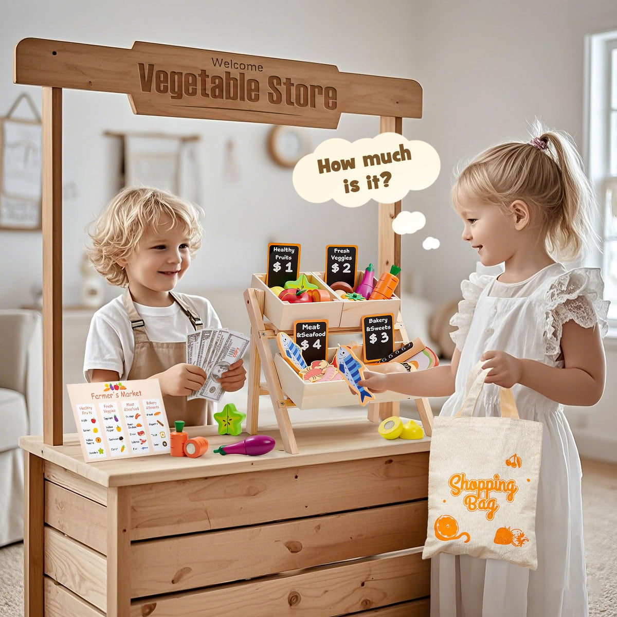Toyssa menu and price tags to support early math and decision making