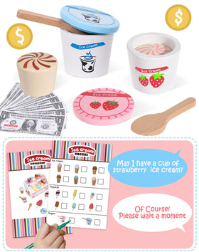 Toyssa wooden ice cream bars encourage color recognition and creative flavor play.
