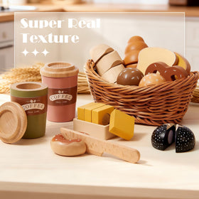 Toyssa cupcakes in wooden play set for shared bakery role-play