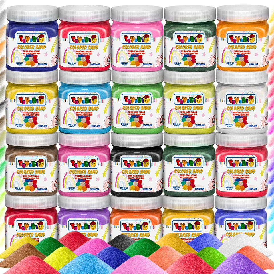 Toyssio sand art 20 colors collection for versatile crafts