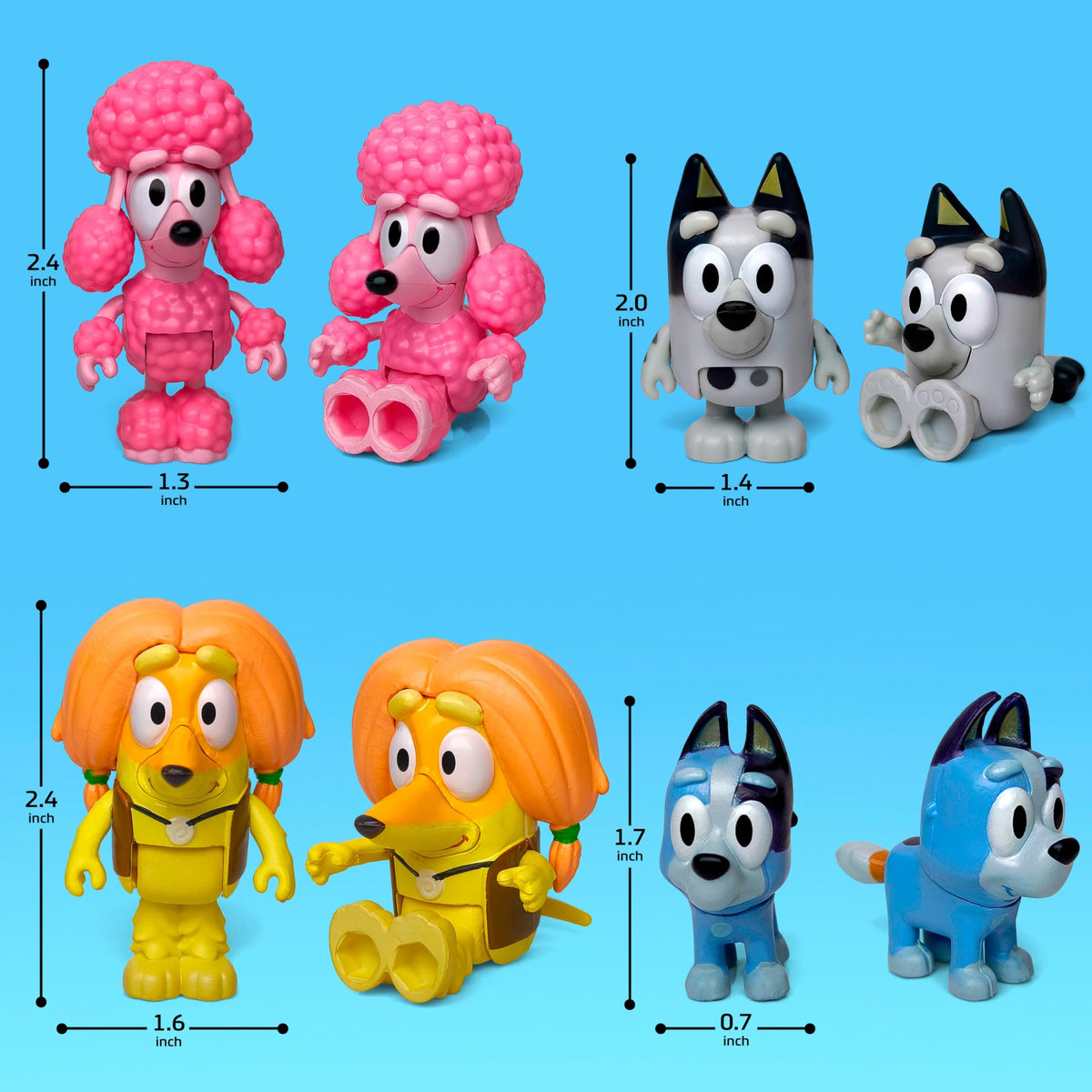Toysvill Bluye-Wolfs Bingo figure supports interactive games and party toppers