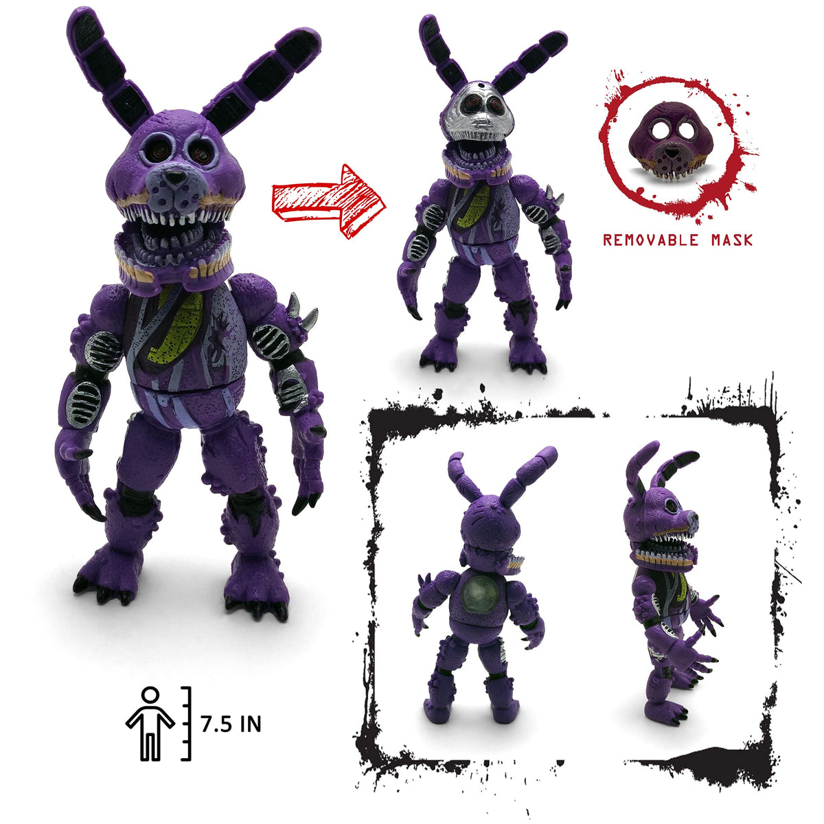 Toysvill Fazbear figure great as party cake toppers and playtime companion.