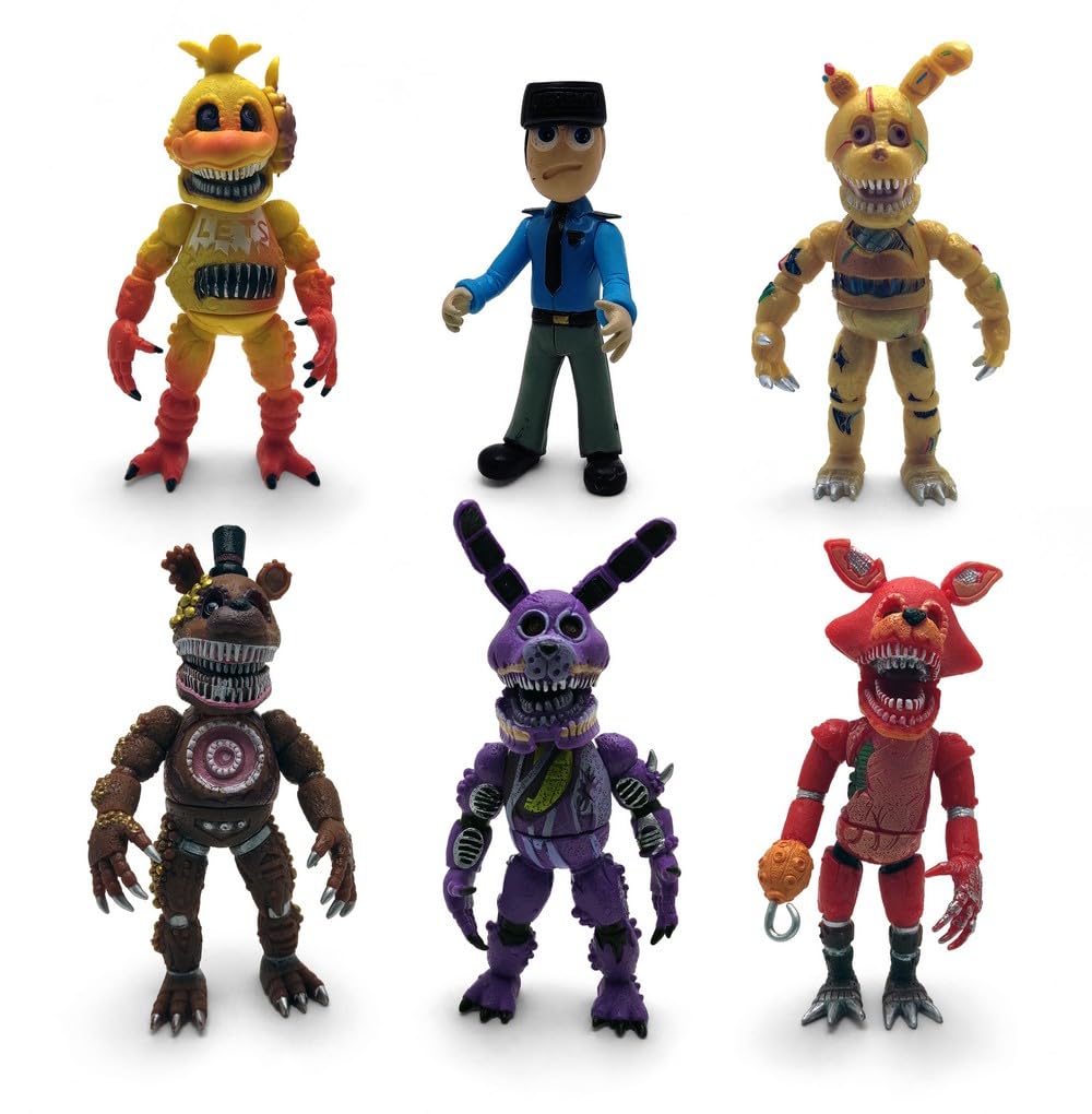 Toysvill Nightmare Foxy figure for shelf display and imaginative play.