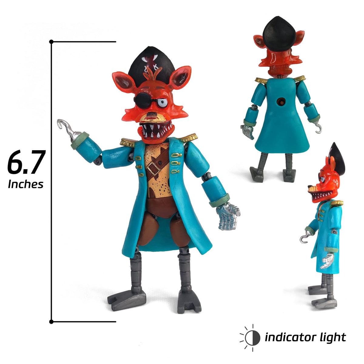 Toysvill FNAF Pirates Captain Foxy figure ideal as cake topper or décor.