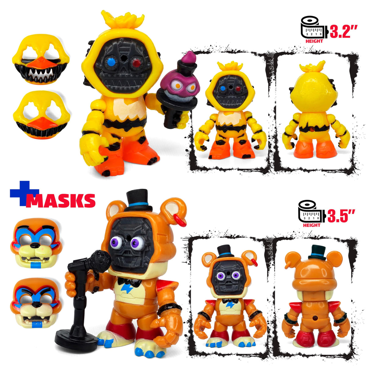 Toysvill FNAF Chica figure ideal for desk decor and collection.