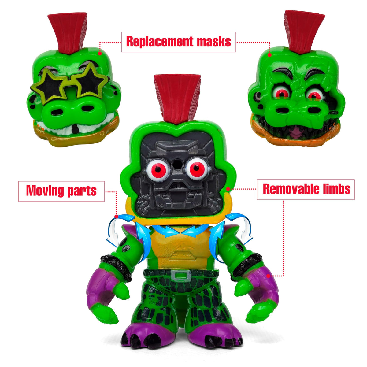 Toysvill FNAF Glamrock Chica figure vibrant and collectible.