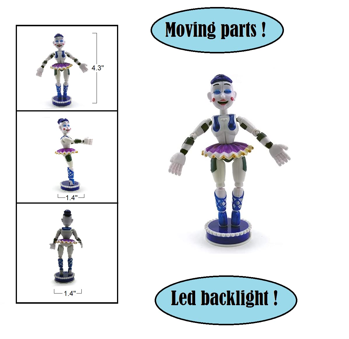 Toysvill FNAF Ennard figure with swappable parts for custom setup.