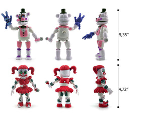 Toysvill FNAF Funtime Foxy figure with interchangeable parts for easy customization.