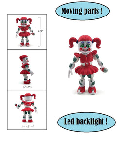 Toysvill FNAF Funtime Foxy figure with built-in light features.