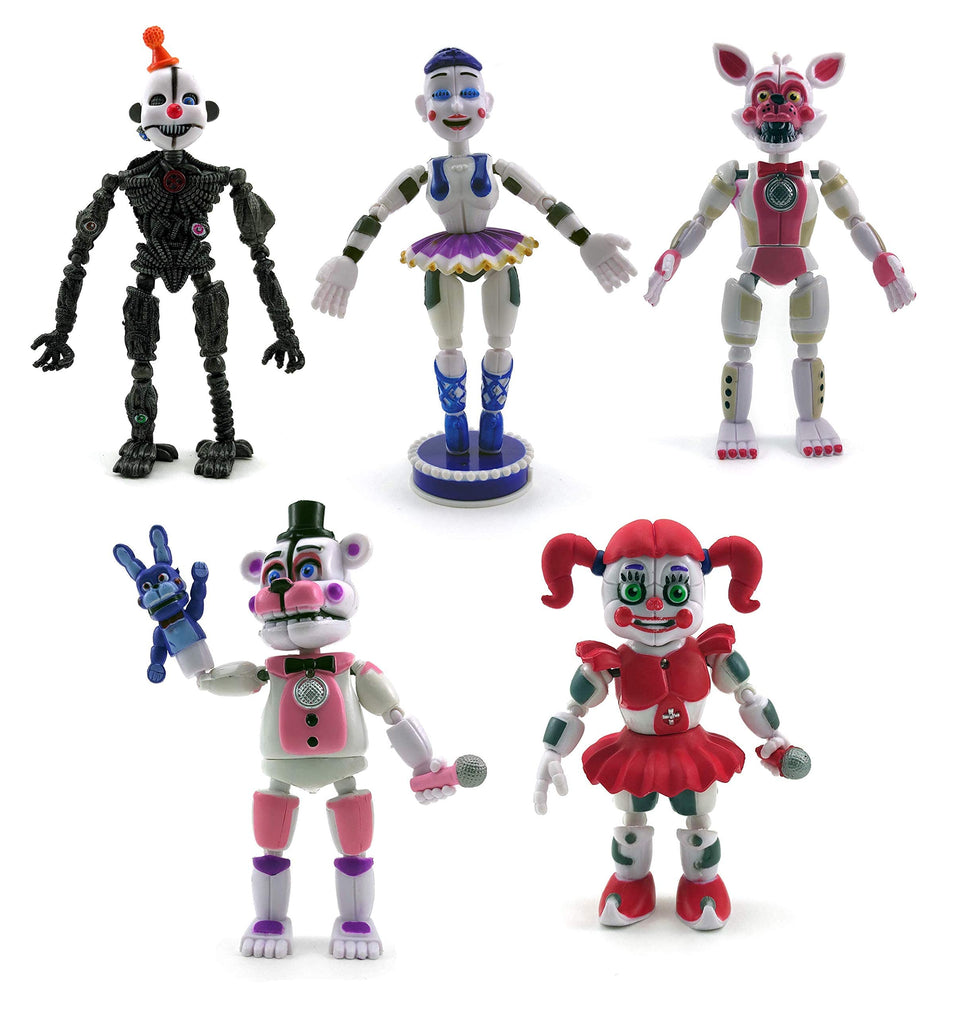 Toysvill FNAF Funtime Freddy figure with articulated limbs for versatile display.