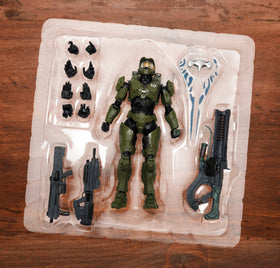 Toysvill Master Chief-inspired 8.7-inch armor detail highlighting game-accurate textures.
