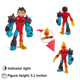 Toysvill Protector of Earth Heatblast figure showcasing fiery details and fast scene play.
