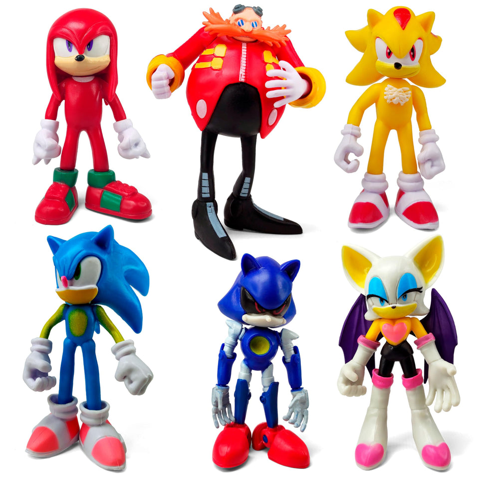 Toysvill Sonic Hedgehog big action figures for cake toppers and party decor.