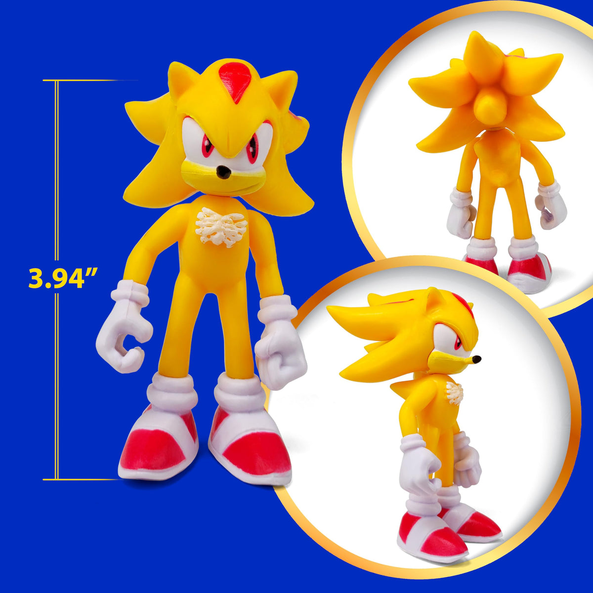 Toysvill Sonic Hedgehog home display figures for shelves and desks.