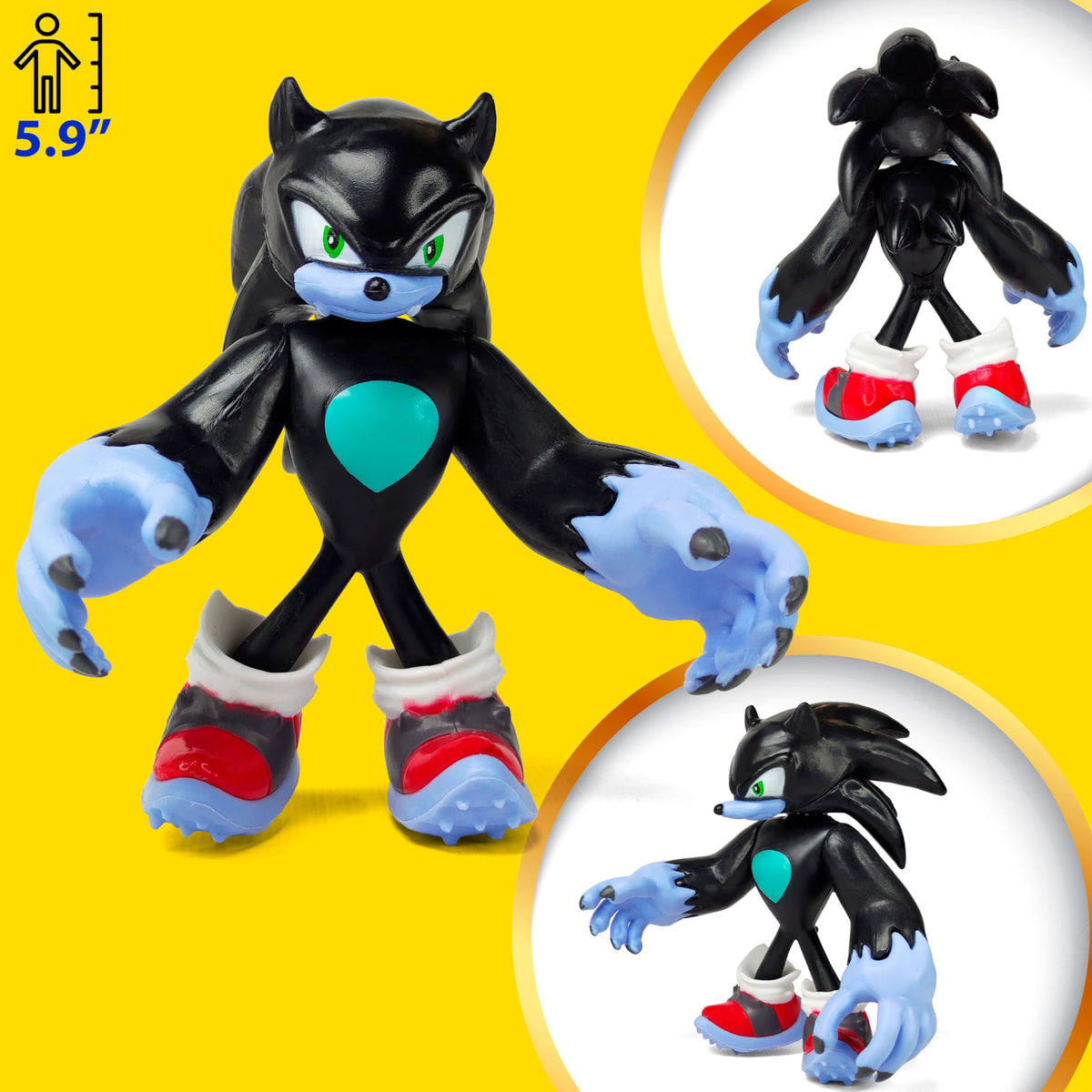 Toysvill Sonic party decoration parts, easy to arrange on tables