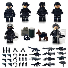 Toysvill SWAT police dog figure for dynamic rescue and tracking scenes