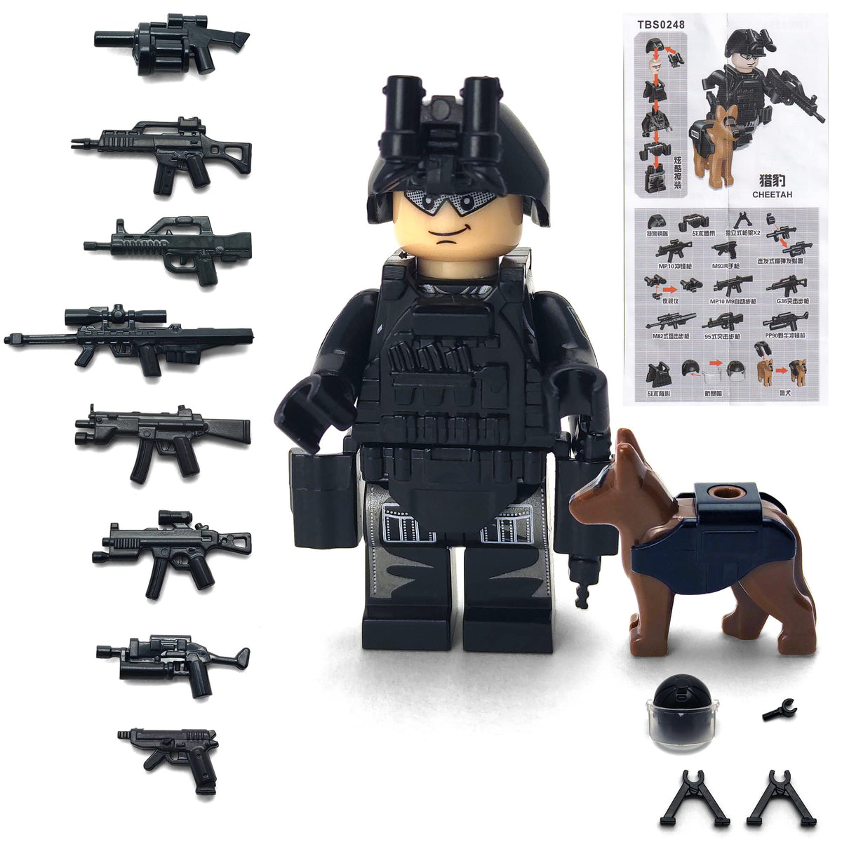 Toysvill SWAT helmets, armor, and belts support realistic role-play.