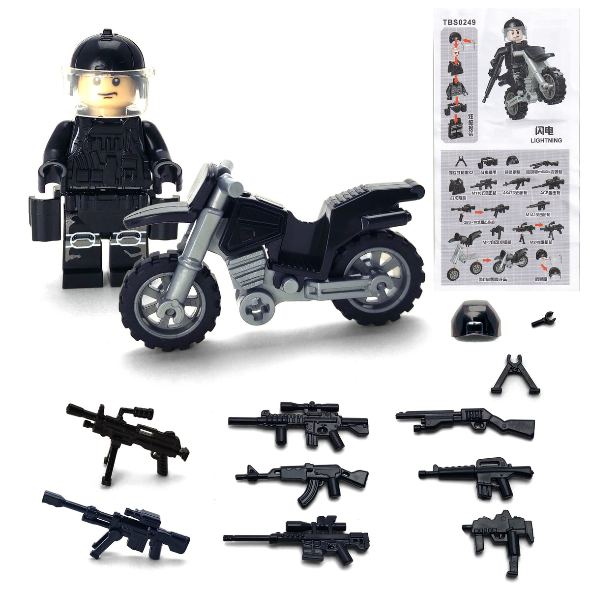 Toysvill modern weapons add authentic detail to missions.