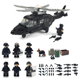 Toysvill SWAT helicopter assembly for imaginative play and realistic flight scenarios