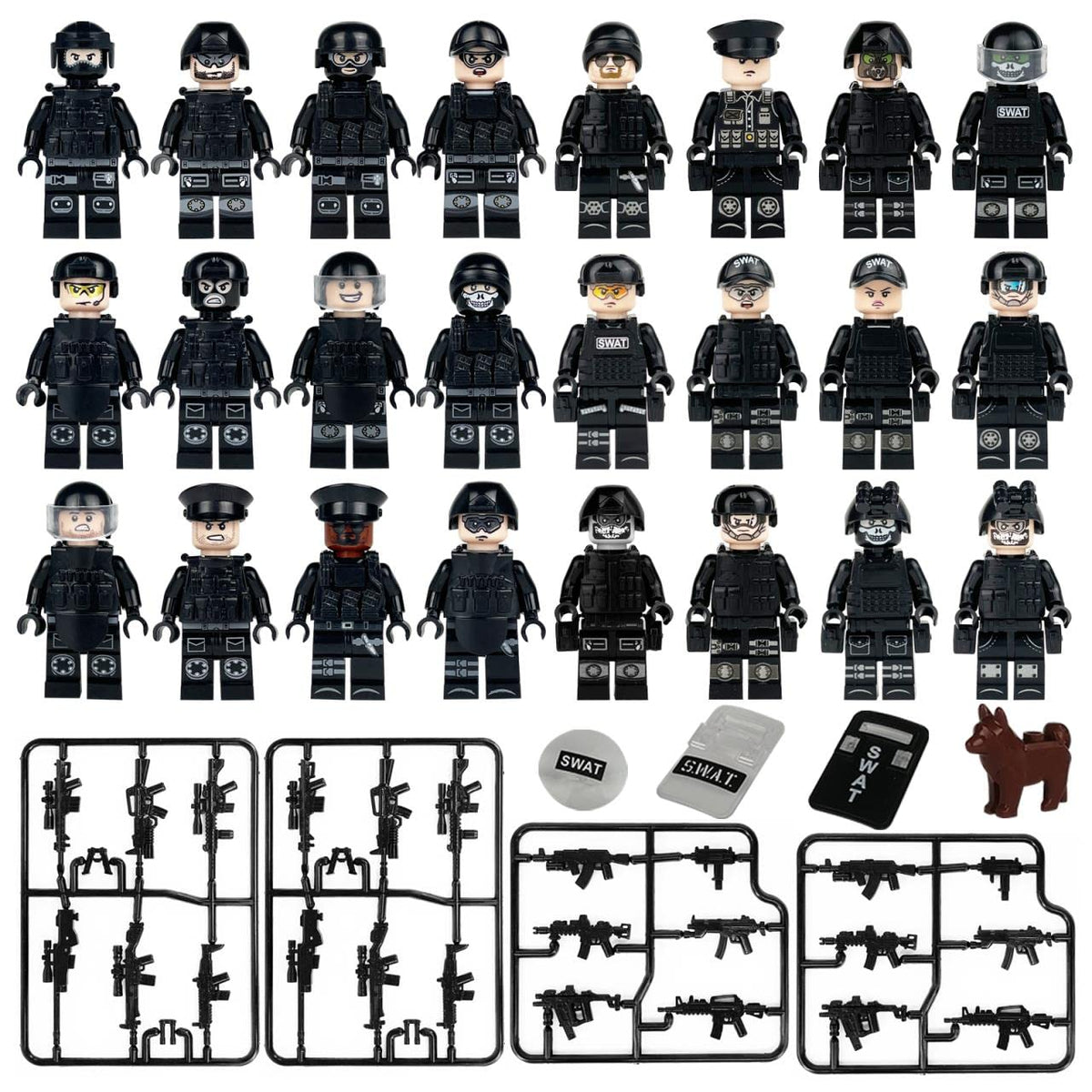 Toysvill SWAT soldiers figures with weapons ready for action-packed roleplay.