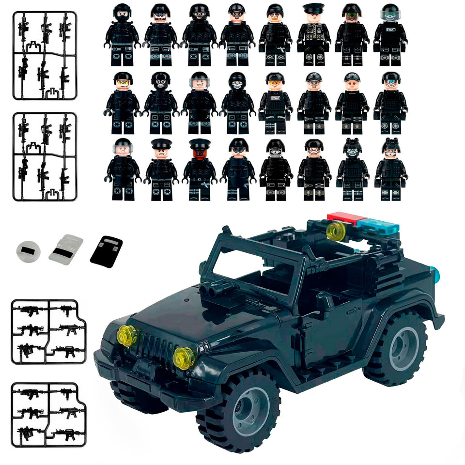 Toysvill SWAT SUV front view, rugged play vehicle for imaginative missions.