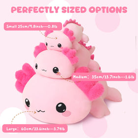 TOYSYM axolotl pillow close-up, perfect for bedtime comfort