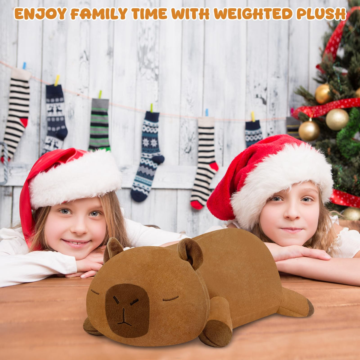 TOYSYM capybara plush, 13.8-inch size for cozy evenings.