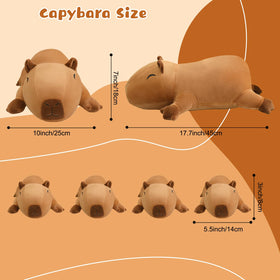 TOYSYM Capybara plush in a hug-ready pose for cozy snuggles.