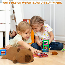 TOYSYM capybara plush with beads, perfect bedtime companion.