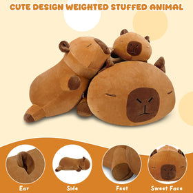TOYSYM capybara stuffed animal, versatile as pillow or cuddle buddy.