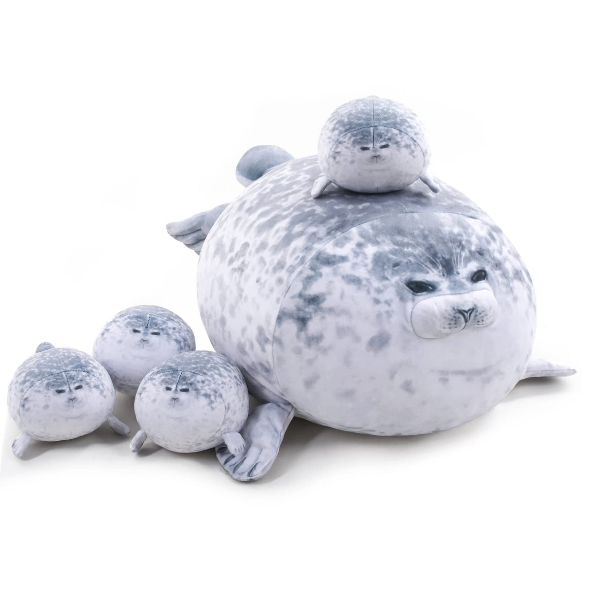 TOYSYM Chubby Seal Pillow full view showing giant plush for hugs