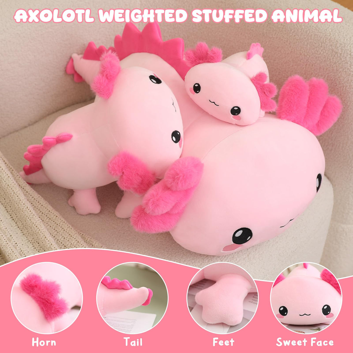 TOYSYM decorative snuggle axolotl adds warmth to any space
