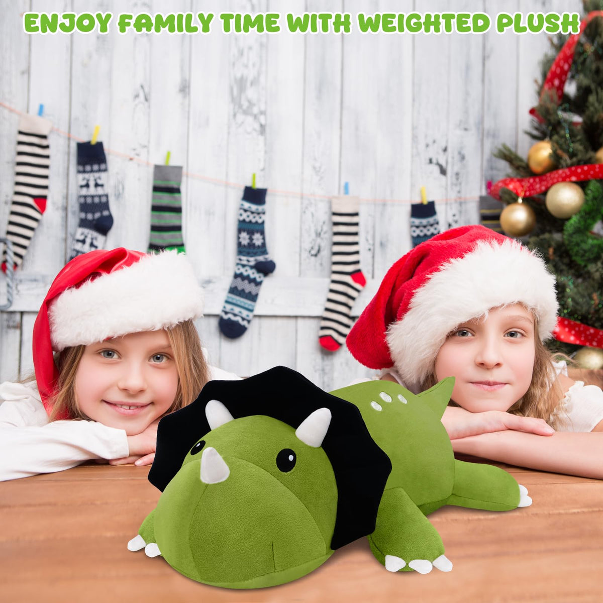 TOYSYM Triceratops weighted plush durable stitching supports long-lasting hugs through daily use