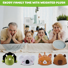 TOYSYM Triceratops weighted plush gift idea for birthdays, holidays, or comforting moments on the go