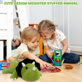 TOYSYM Triceratops weighted plush snuggle-ready pose promotes stress-free hugs and calm moments