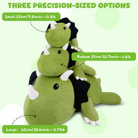 TOYSYM Triceratops weighted plush soft-fabric texture invites gentle tactile comfort during play or rest