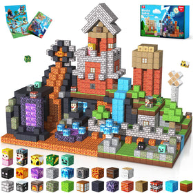 ToyUnited 150pcs magnetic blocks set for forest castle builds, promoting imaginative play.