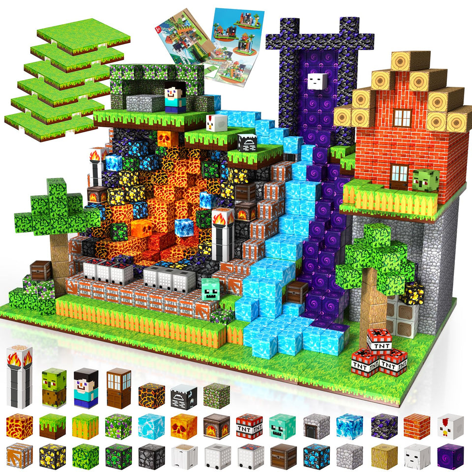 ToyUnited 200pcs magnetic blocks for creative construction and STEM play