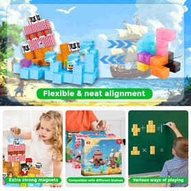 ToyUnited kids playing with magnetic blocks supports focus and coordination