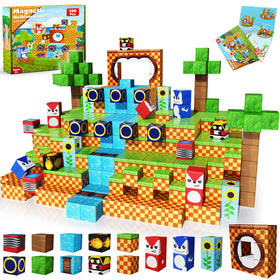 ToyUnited Magnetic Blocks 100pcs set with vibrant colors for creative building and STEM play.