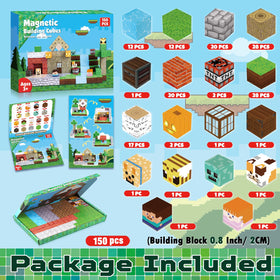 ToyUnited magnetic blocks colorful cubes with patterns; enhances creativity and tactile building.