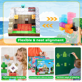 ToyUnited magnetic blocks easy-connect-build; perfect for quick setup and unlimited stacking creativity.