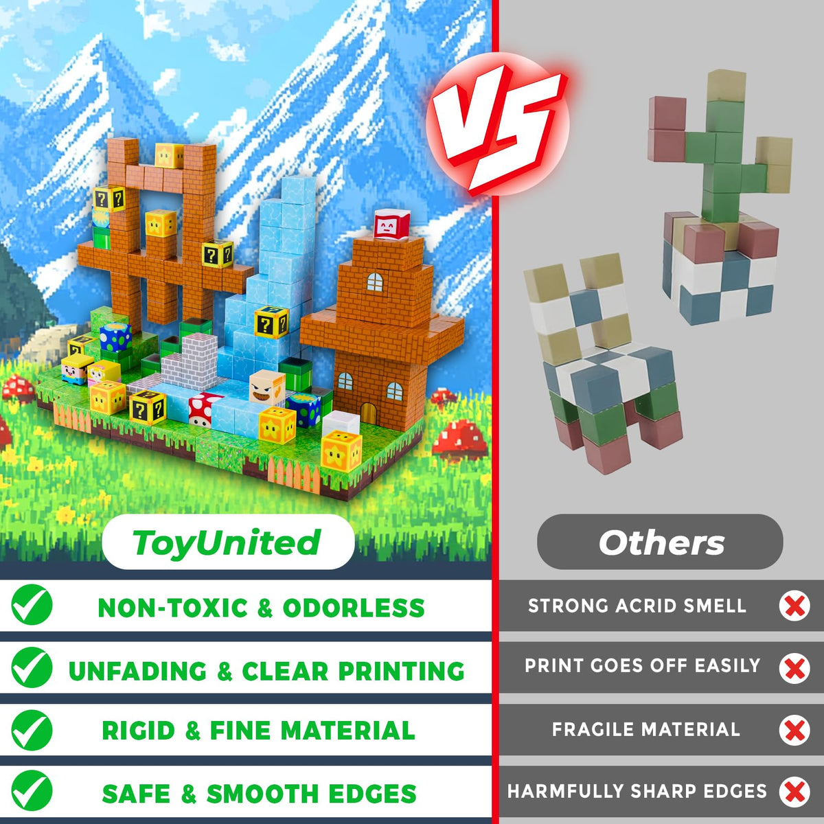 ToyUnited magnetic blocks come with a carry pack for easy on-the-go learning