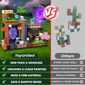 ToyUnited magnetic blocks patterned blocks unlock varied stacking options.